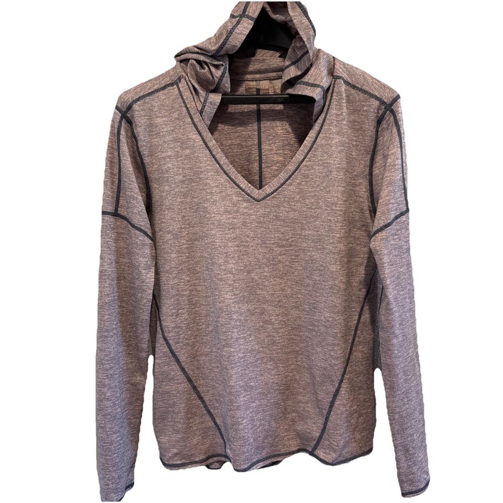 ZELLA Pink Heather Lightweight Pullover Hoodie Performance Yoga Stretch  Sz M‎